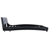 ZNTS Bed Frame Black Faux Leather 135x190 cm 4FT6 Double 280436
