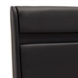 ZNTS Bed Frame with LED Black Faux Leather 135x190 cm 4FT6 Double 280448
