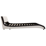 ZNTS Bed Frame Black and White Faux Leather 150x200 cm 5FT King Size 280457