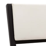 ZNTS Bed Frame Black and White Faux Leather 180x200 cm 6FT Super King 280458