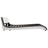 ZNTS Bed Frame Grey and White Faux Leather 135x190 cm 4FT6 Double 280460