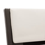 ZNTS Bed Frame Grey and White Faux Leather 135x190 cm 4FT6 Double 280460
