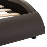 ZNTS Bed Frame Grey and White Faux Leather 180x200 cm 6FT Super King 280462