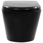 ZNTS Wall Hung Rimless Toilet Ceramic Black 145238