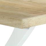 ZNTS Dining Table 180x90x76 cm Solid Mango Wood 283773