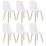 ZNTS Dining Chairs 6 pcs White Plastic 248234