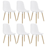 ZNTS Dining Chairs 6 pcs White Plastic 248234