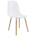 ZNTS Dining Chairs 6 pcs White Plastic 248234