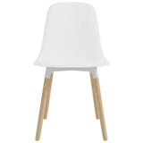 ZNTS Dining Chairs 6 pcs White Plastic 248234