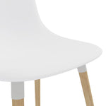 ZNTS Dining Chairs 6 pcs White Plastic 248234
