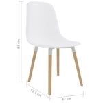 ZNTS Dining Chairs 6 pcs White Plastic 248234
