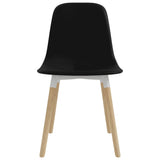 ZNTS Dining Chairs 2 pcs Black Plastic 248235
