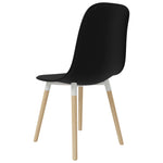 ZNTS Dining Chairs 2 pcs Black Plastic 248235