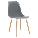 ZNTS Dining Chairs 6 pcs Grey Plastic 248240