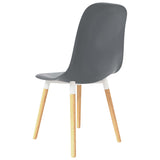 ZNTS Dining Chairs 6 pcs Grey Plastic 248240