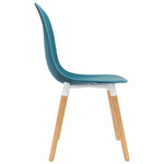 ZNTS Dining Chairs 2 pcs Turquoise Plastic 248241