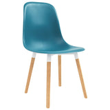 ZNTS Dining Chairs 4 pcs Turquoise Plastic 248242