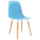 ZNTS Dining Chairs 4 pcs Blue Plastic 248245