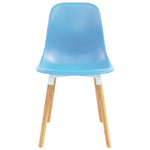 ZNTS Dining Chairs 4 pcs Blue Plastic 248245