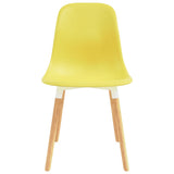 ZNTS Dining Chairs 4 pcs Yellow Plastic 248248