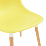 ZNTS Dining Chairs 4 pcs Yellow Plastic 248248