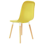 ZNTS Dining Chairs 6 pcs Yellow Plastic 248249
