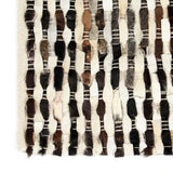 ZNTS Rug Genuine Hair-on Leather 160x230 cm Black/White 134406