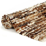 ZNTS Rug Genuine Hair-on Leather 120x170 cm Brown/White 134408