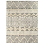 ZNTS Rug Handwoven Wool 140x200 cm White/Grey/Black/Brown 284366