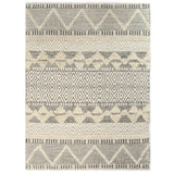 ZNTS Rug Handwoven Wool 140x200 cm White/Grey/Black/Brown 284366
