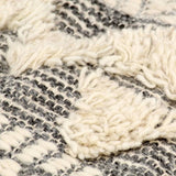 ZNTS Rug Handwoven Wool 140x200 cm White/Grey/Black/Brown 284366