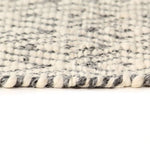 ZNTS Rug Handwoven Wool 140x200 cm White/Grey/Black/Brown 284366
