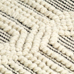 ZNTS Rug Handwoven Wool 140x200 cm White/Black 284370