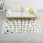 ZNTS Rug Denim Wool 140x200 cm Blue/White 284374