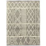 ZNTS Rug Handwoven Wool 80x150 cm Black/White 284376
