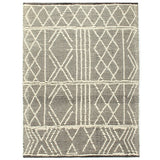 ZNTS Rug Handwoven Wool 80x150 cm Black/White 284376