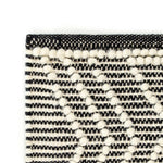 ZNTS Rug Handwoven Wool 80x150 cm Black/White 284376