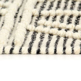 ZNTS Rug Handwoven Wool 80x150 cm Black/White 284376