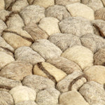 ZNTS Rug Wool Felt Pebble 120x170 cm Beige/Grey/Brown/Chocolate 284381