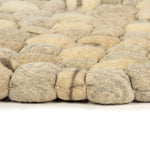 ZNTS Rug Wool Felt Pebble 120x170 cm Beige/Grey/Brown/Chocolate 284381