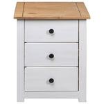 ZNTS Bedside Cabinet White 46x40x57 cm Pinewood Panama Range 282654