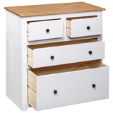 ZNTS Sideboard White 80x40x83 cm Pinewood Panama Range 282657