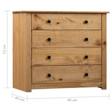 ZNTS Side Cabinet 80x40x73 cm Pine Panama Range 282658