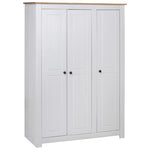 ZNTS 3-Door Wardrobe White 118x50x171.5 cm Pine Panama Range 282663
