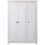 ZNTS 3-Door Wardrobe White 118x50x171.5 cm Pine Panama Range 282663