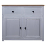 ZNTS Sideboard Grey 93x40x80 cm Solid Pinewood Panama Range 282698