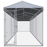 ZNTS Outdoor Dog Kennel with Roof 760x190x225 cm 145031