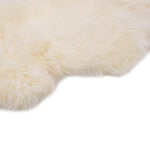 ZNTS Sheep Leather Rug 60x180 cm White 283880