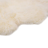 ZNTS Sheep Leather Rug 60x180 cm White 283880