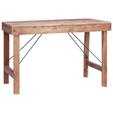 ZNTS Dining Table 120x60x80 cm Solid Reclaimed Wood 283941
